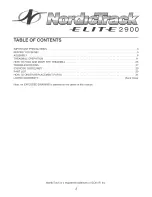 Preview for 2 page of NordicTrack Elite 2900 NTL16905.0 User Manual