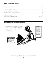 Preview for 2 page of NordicTrack Elite R110 NTEVEX89915.0 User Manual