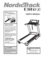 NordicTrack Elite zi User Manual preview