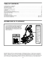 Preview for 2 page of NordicTrack Freestride Trainer F55i User Manual