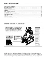 Preview for 2 page of NordicTrack FREESTRIDE User Manual