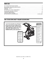 Preview for 2 page of NordicTrack Gx2 Sport Bike (Dutch) Gebruiksaanwijzing