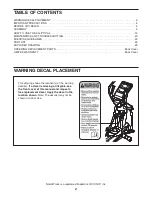 Preview for 2 page of NordicTrack NTEL00909.0 User Manual