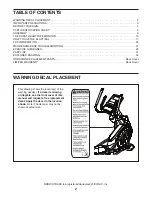 Preview for 2 page of NordicTrack NTEL01310.4 Manual