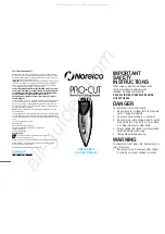 Norelco PRO-CUT 35LC Quick Start Manual preview