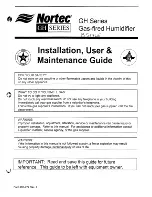 Nortec Gas-fired Humidifier Installation, User & Maintenance Manual preview