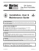 Preview for 1 page of Nortec GH 100 Installation, User & Maintenance Manual