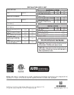 Preview for 24 page of Nortek B6BV Series Installation Instructions Manual