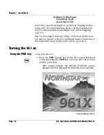 Preview for 22 page of NorthStar 961X Operation And Reference Manual