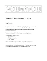 Preview for 2 page of Northwest Manufacturing Powertow Supertow I Pilot Operating Handbook