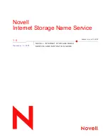 Novell INTERNET STORAGE NAME SERVICE 1.0 - ADMINISTRATION Manual preview