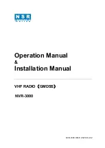 NSR Marine NVR-3000 Operation And Installation Manual preview