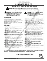 Preview for 1 page of NSS CHARGER 2717 DB Operation Manual