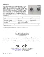 Preview for 4 page of Nu-Air ELIMINATOR 80 Installation, Operation And Care Manual