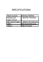 Preview for 3 page of NU-LIFT HFJ-700 Instruction Manual