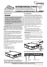 Preview for 1 page of Nuaire Group MRXBOX95B-LP1EH Installation And Maintenance Manual