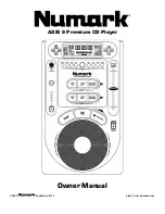 Preview for 1 page of Numark AXIS 8 Owner'S Manual