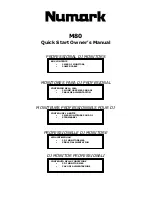 Preview for 1 page of Numark M80 Quick Start Owner'S Manual