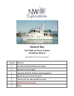 NW Explorations Konocti Bay Operating Manual preview