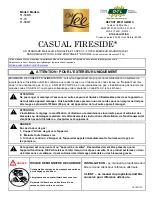 Preview for 13 page of O.W. Lee CASUAL FIRESIDE 51-56MR Owner'S Manual And Operating Instructions