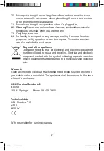 Preview for 61 page of OBH Nordica 7117 Instructions For Use Manual