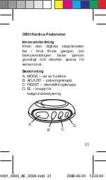 Preview for 21 page of OBH Nordica Digital Pedometer De Luxe Instructions Of Use