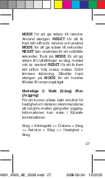 Preview for 27 page of OBH Nordica Digital Pedometer De Luxe Instructions Of Use