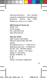 Preview for 73 page of OBH Nordica Digital Pedometer De Luxe Instructions Of Use