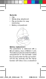 Preview for 75 page of OBH Nordica Digital Pedometer De Luxe Instructions Of Use