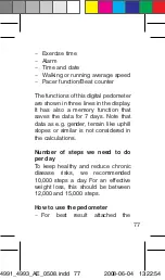 Preview for 77 page of OBH Nordica Digital Pedometer De Luxe Instructions Of Use