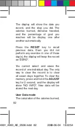 Preview for 82 page of OBH Nordica Digital Pedometer De Luxe Instructions Of Use