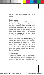 Preview for 85 page of OBH Nordica Digital Pedometer De Luxe Instructions Of Use