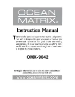 Preview for 1 page of Ocean Matrix OMX-9042 Instruction Manual