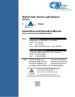 Preview for 1 page of Ocean Optics HPX-2000 Installation And Operation Manual