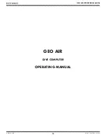 Preview for 75 page of Oceanic GEO Operating Manual