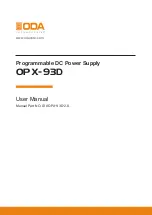 ODA OPX-93D User Manual preview