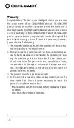 Preview for 12 page of Oehlbach XXL MasterClock User'S Manual & Warranty Information