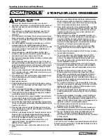 Preview for 2 page of OEM Tools 24794 Operating Instructions And Parts Manual