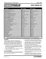 Preview for 3 page of OEM Tools 24820 Operating Instructions And Parts Manual