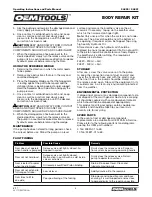 Preview for 5 page of OEM Tools 24820 Operating Instructions And Parts Manual