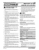 Preview for 2 page of OEM 24482 Operating Instructions And Parts Manual