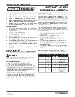 Preview for 3 page of OEM 24482 Operating Instructions And Parts Manual