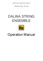 Preview for 1 page of Oenkenstein Audio DALINA STRING ENSEMBLE Operation Manual