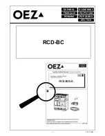 Preview for 21 page of OEZ RCD-BC0-E series Instructions For Use Manual