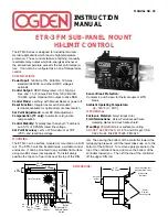 Preview for 1 page of Ogden ETR-3 Instruction Manual