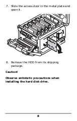 Preview for 8 page of Oki Hard Disk Drive Installation Instructions Manual