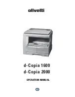 Preview for 3 page of Olivetti d-Copia 1600 Operation Manual