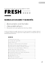 Preview for 3 page of Olsson and Brothers Fresh Neon User'S Manual And Garantee