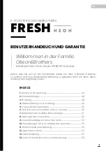 Preview for 47 page of Olsson and Brothers Fresh Neon User'S Manual And Garantee