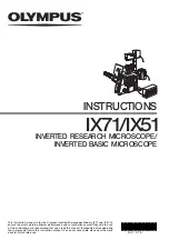 Olympus IX71 Instructions Manual preview